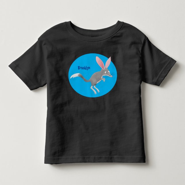 Cute happy Australian bilby cartoon Toddler T-shirt (Front)