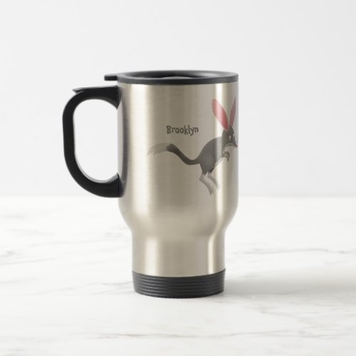 Cute happy Australian bilby cartoon  Travel Mug