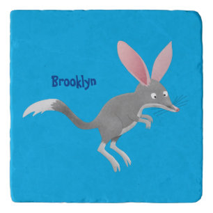 Cute happy Australian bilby cartoon Trivet