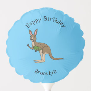 Cute happy Australian kangaroo illustration Balloon
