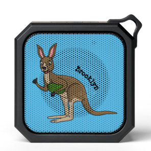 Cute happy Australian kangaroo illustration Bluetooth Speaker
