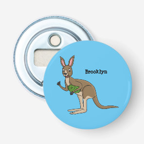 Cute happy Australian kangaroo illustration Bottle Opener