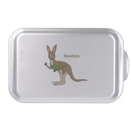 Cute happy Australian kangaroo illustration Cake Pan