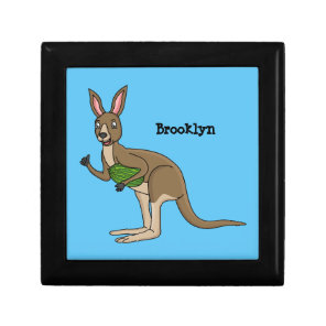 Cute happy Australian kangaroo illustration Gift Box
