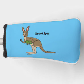 Cute happy Australian kangaroo illustration Golf Head Cover