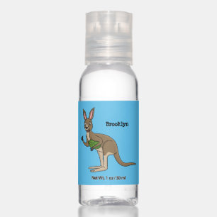 Cute happy Australian kangaroo illustration Hand Sanitizer