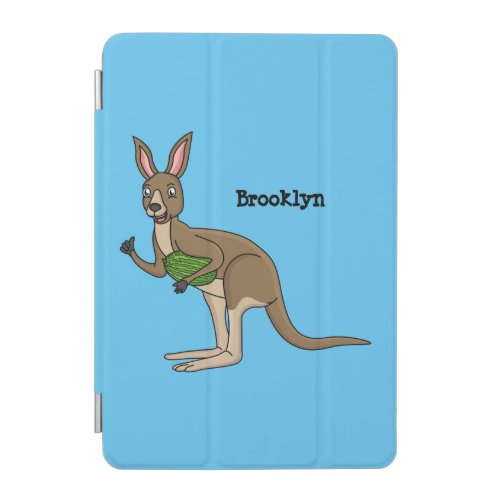Cute happy Australian kangaroo illustration iPad Mini Cover
