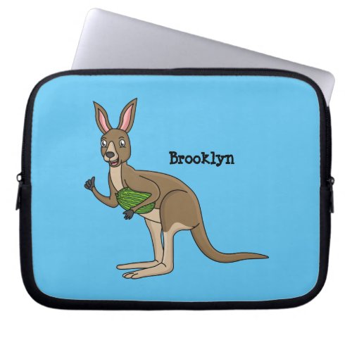 Cute happy Australian kangaroo illustration Laptop Sleeve