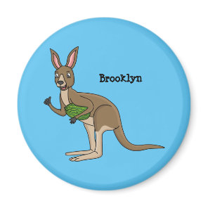 Cute happy Australian kangaroo illustration Magnet