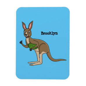 Cute happy Australian kangaroo illustration Magnet