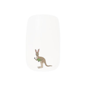 Cute happy Australian kangaroo illustration  Minx Nail Art