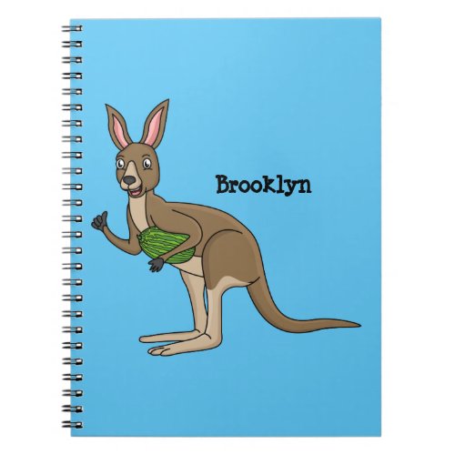 Cute happy Australian kangaroo illustration  Notebook