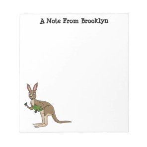 Cute happy Australian kangaroo illustration Notepad