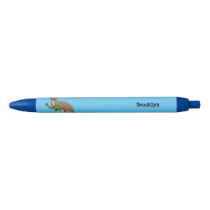 Cute happy Australian kangaroo illustration Pen