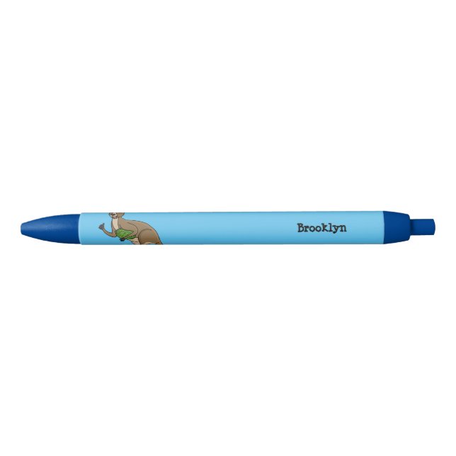 Cute happy Australian kangaroo illustration Pen (Front)