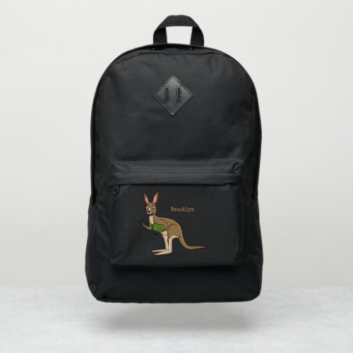 Cute happy Australian kangaroo illustration  Port Authority Backpack