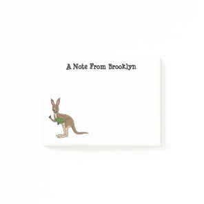 Cute happy Australian kangaroo illustration Post-it Notes