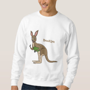 Cute happy Australian kangaroo illustration Sweatshirt