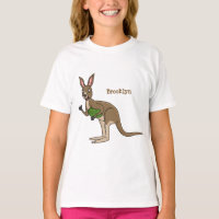 Cute happy Australian kangaroo illustration 