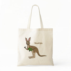 Cute happy Australian kangaroo illustration  Tote Bag