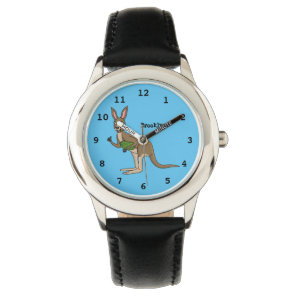 Cute happy Australian kangaroo illustration  Watch