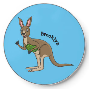 Cute happy Australian kangaroo illustration Wireless Charger