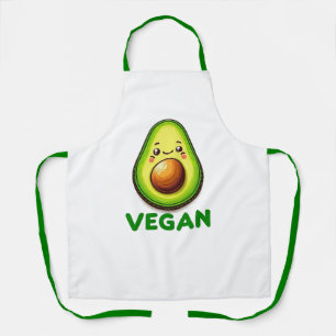 Cute Happy Avocado Vegan Lifestyle Apron