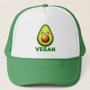 Cute Happy Avocado Vegan Lifestyle Trucker Hat