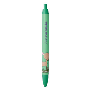 Cute happy baby deer cartoon illustration pen