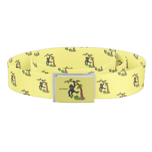 Cute happy baby gorilla cartoon illustration belt