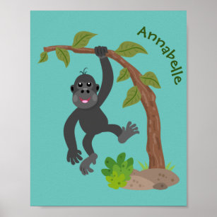 Gorilla Pictures, Art for Kids, Playroom Wall Decor