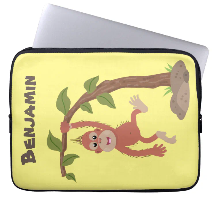 Cute happy baby orangutan cartoon illustration laptop sleeve | Zazzle Cute happy baby orangutan cartoon illustration laptop sleeve | Zazzle