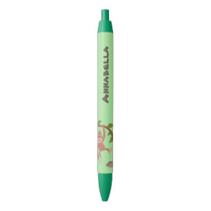 Cute happy baby orangutan cartoon illustration pen