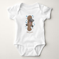 Cute happy baby platypus cartoon personalized