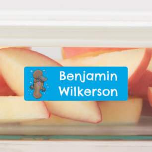 Cute happy baby platypus cartoon personalized labels