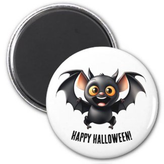 Cute Happy Bat Magnet