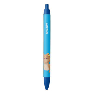 Cute happy bearded dragon lizard cartoon pen