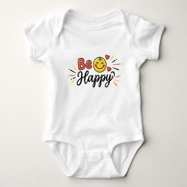 Cute Happy Bebe Baby Face Bodysuit (Front)