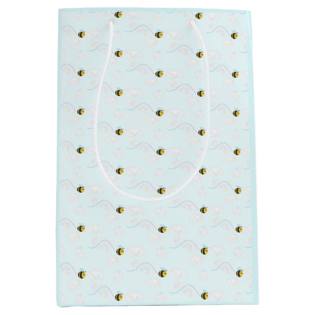 Cute happy bee gift bag (Front)