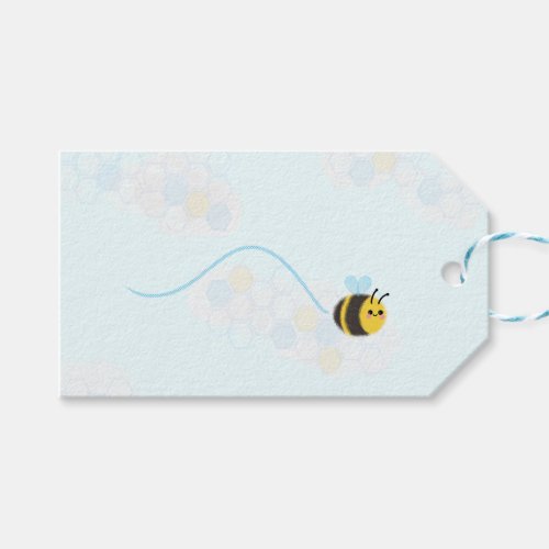 Cute happy bee gift tag