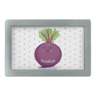 Cute happy beet root kitchen cartoon illustration belt buckle