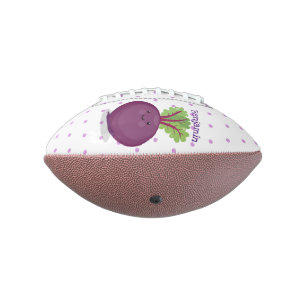 Cute happy beet root kitchen cartoon illustration football