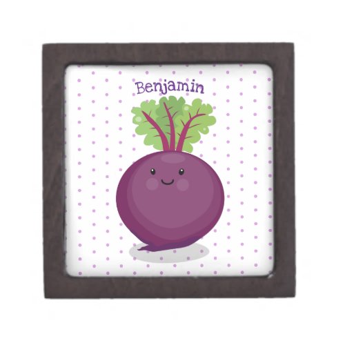 Cute happy beet root kitchen cartoon illustration gift box