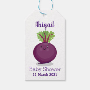 Cute happy beet root kitchen cartoon illustration gift tags