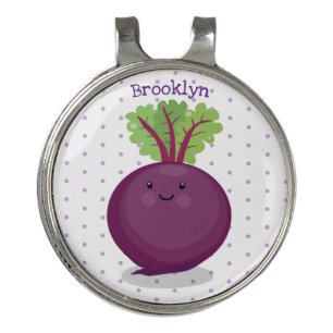 Cute happy beet root kitchen cartoon illustration golf hat clip