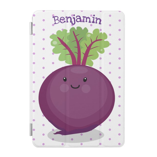 Cute happy beet root kitchen cartoon illustration iPad mini cover (Front)