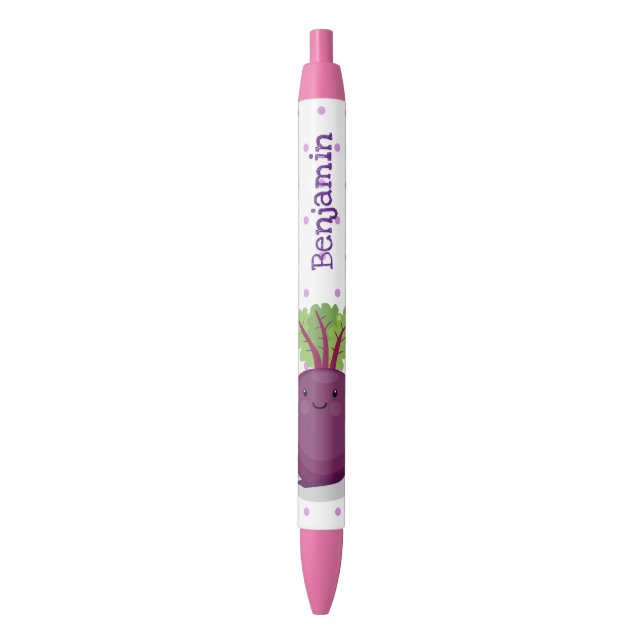 Cute happy beet root kitchen cartoon illustration pen (Front Vertical)