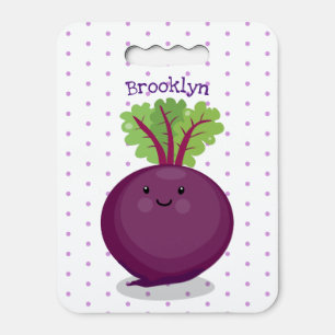 Cute happy beet root kitchen cartoon illustration seat cushion
