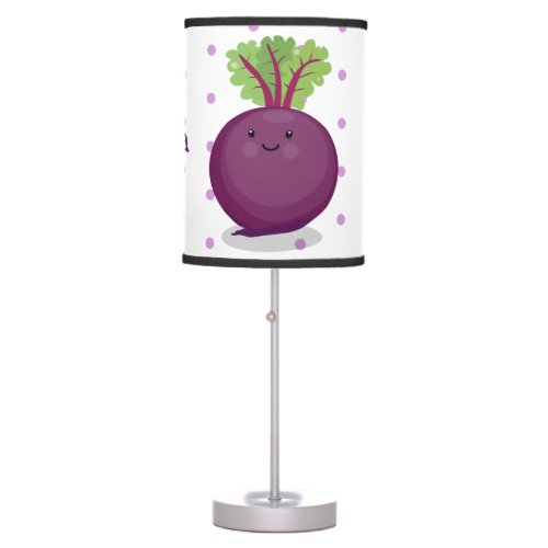 Cute happy beet root kitchen cartoon illustration table lamp