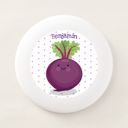 Cute happy beet root kitchen cartoon illustration Wham_O frisbee